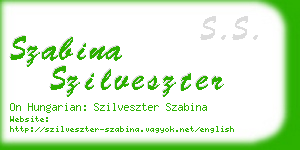 szabina szilveszter business card